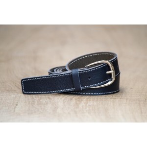 CEINTURE CUIR BLEU MARINE | La classique